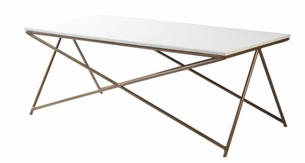 Fellowship White Marble Coffee Table Fashion