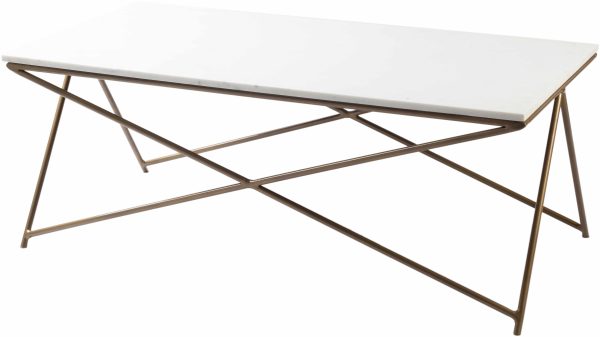 Fellowship White Marble Coffee Table Fashion - Image 4
