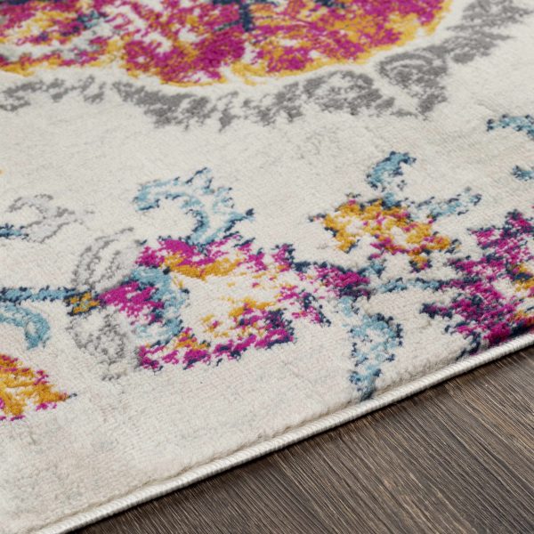 Wallsburg Magenta & Cream Area Rug - Clearance For Sale - Image 5