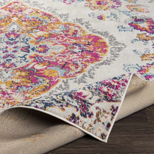 Wallsburg Magenta & Cream Area Rug - Clearance For Sale - Image 2