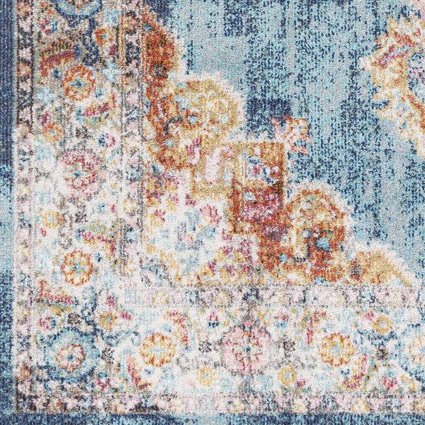 Cairneyhill Distressed Blue Medallion Rug - Clearance Online now - Image 3