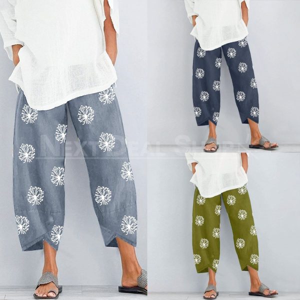Dandelion Print Comfy Pants Hot on Sale - Image 4