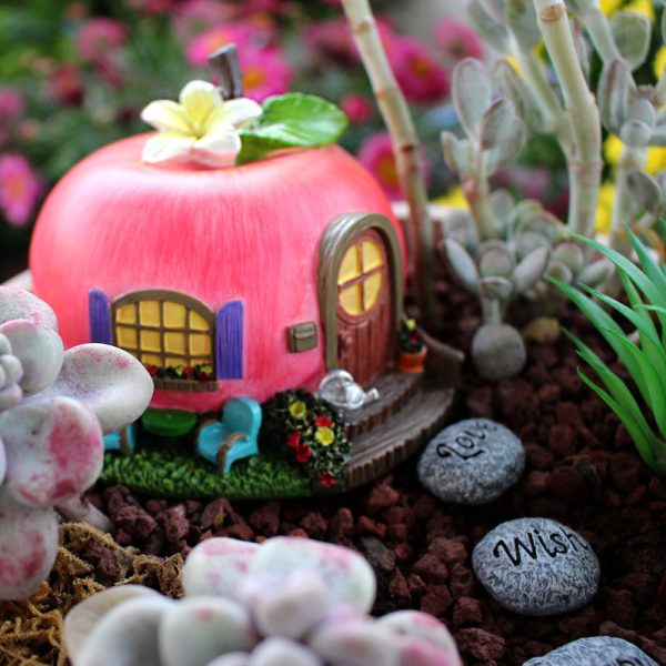 Miniature Fairy Garden Apple House Fashion - Image 4
