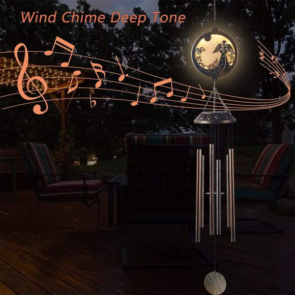 Vintage Solar Powered Angel Wind Chime Supply - Image 3