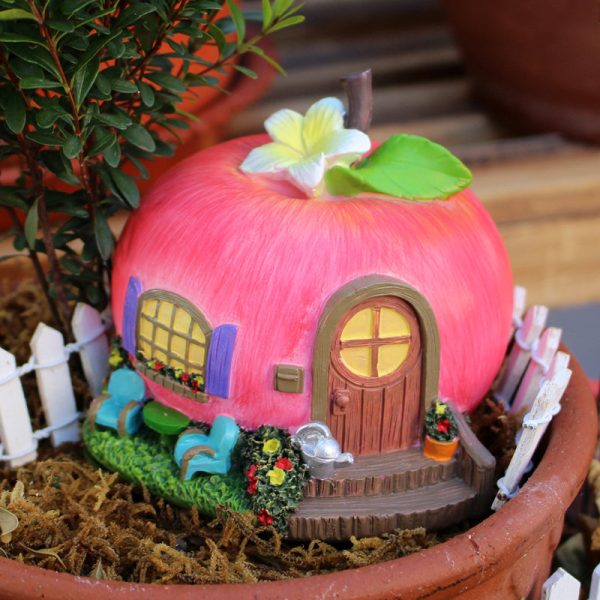 Miniature Fairy Garden Apple House Fashion - Image 2