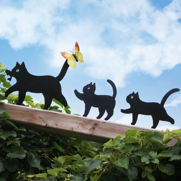 3 Pcs - Metal Cat Family Garden Decor Fashion