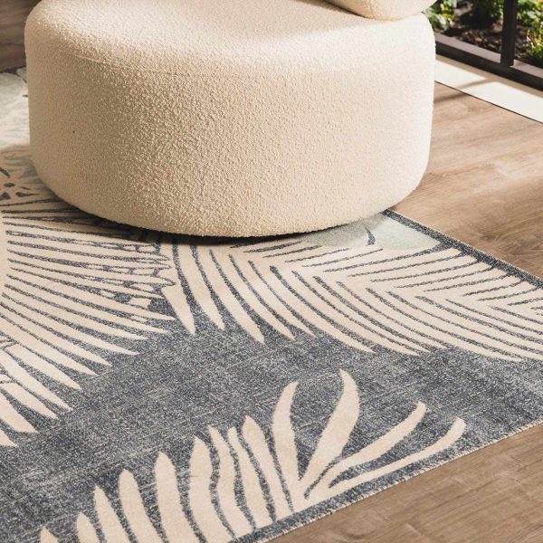 Thebarton Coastal Blue Palm Area Rug Supply - Image 4