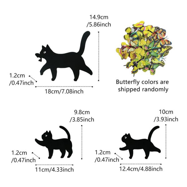 3 Pcs - Metal Cat Family Garden Decor Fashion - Image 5