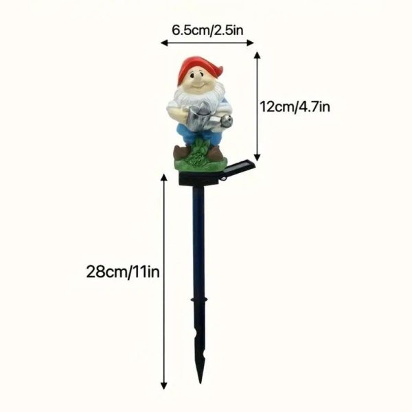 Solar Powered Garden Gnome Stake Light For Discount - Image 4