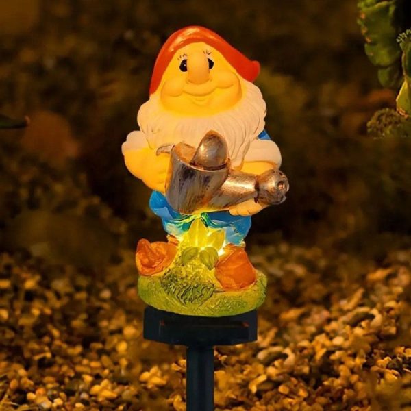Solar Powered Garden Gnome Stake Light For Discount