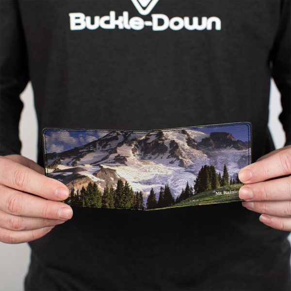 Bi-Fold Wallet - Washington MT. RAINIER Valley Landscape Sale - Image 4